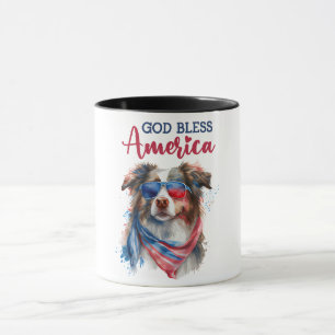 Patriotischer Hund-Australian Shepherd Tasse