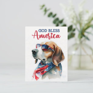 Patriotischer Hund-Beagle 4. Juli Karte