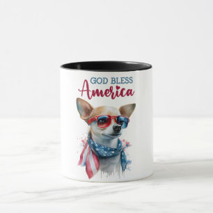 Patriotischer Hund-Chihuahua Tasse