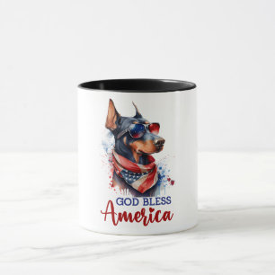 Patriotischer Hund - Dobermann Tasse