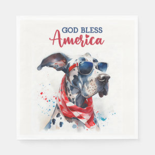 Patriotischer Hund-Dogge Serviette