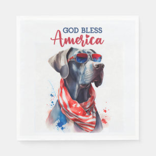 Patriotischer Hund-Dogge Serviette