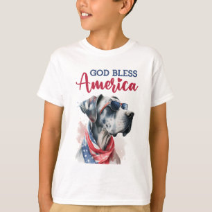 Patriotischer Hund-Dogge T-Shirt