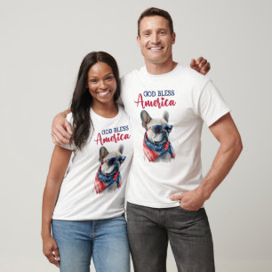 Patriotischer Hund - Französische Bulldogge T-Shirt