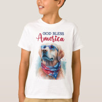 Patriotischer Hund-Golden Retriever