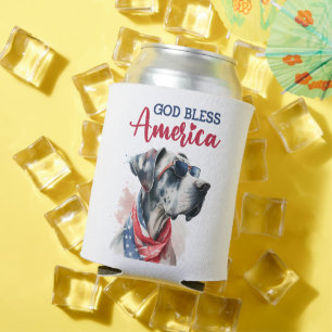 Patriotischer Hund-Great Dane Dosenkühler