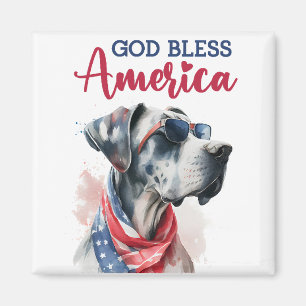 Patriotischer Hund-Great Dane Magnet