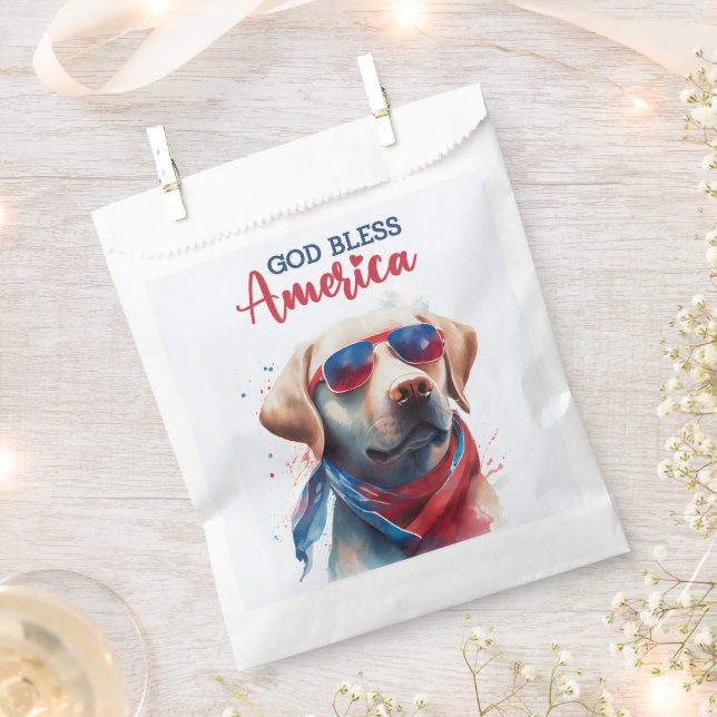 Patriotischer Hund-Labrador Geschenktütchen (Ausgeschnitten)