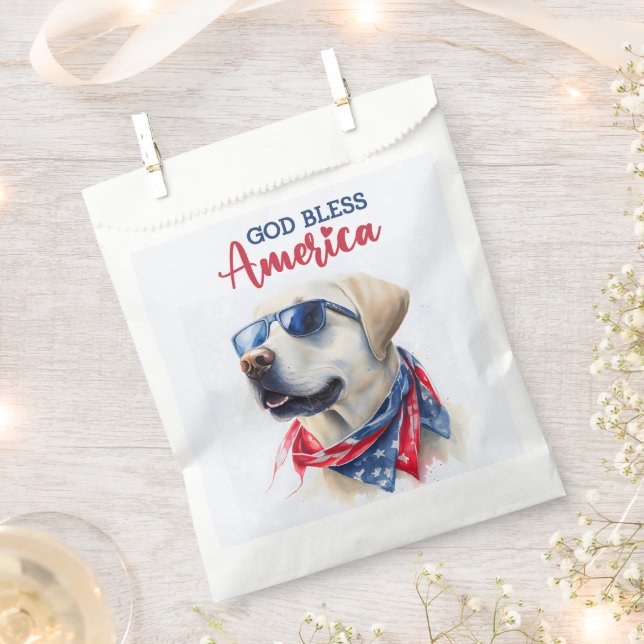 Patriotischer Hund-Labrador Geschenktütchen (Ausgeschnitten)