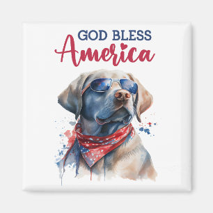 Patriotischer Hund-Labrador Magnet