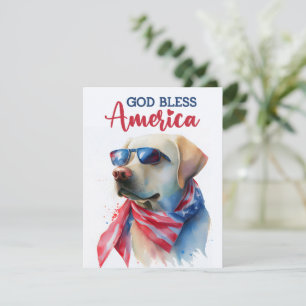 Patriotischer Hund-Labrador Retriever 4. Juli Kart Feiertagskarte