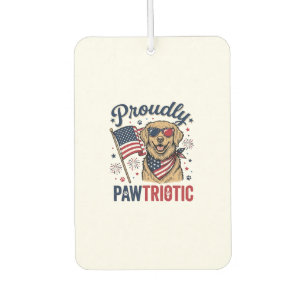 Patriotischer Hund Patriotisches Vintage-Shirt-Des Autolufterfrischer