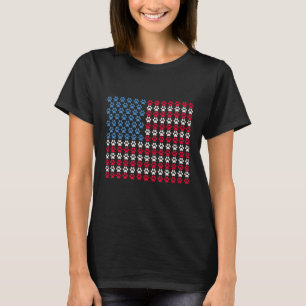 Patriotischer Hund Paw America Flaggenunabhängigke T-Shirt