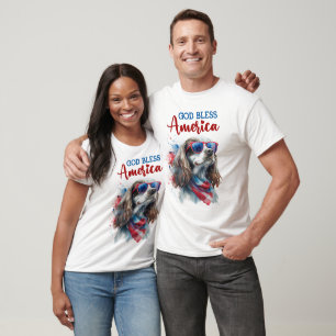 Patriotischer Hund-Spaniel T-Shirt