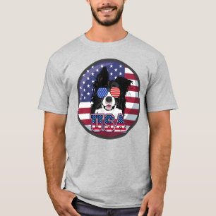 Patriotischer Hund USA T-Shirt