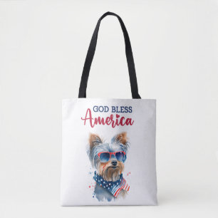 Patriotischer Hund-Yorkie