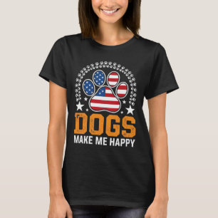 Patriotischer Hundepfoten-Vektor T-Shirt