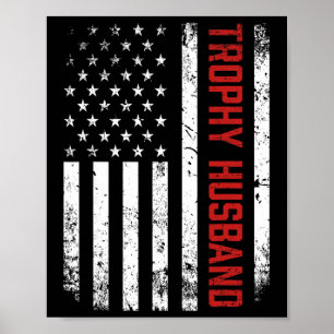 Patriotischer Husnd Amerikanischer Flagge Husnd Tr Poster