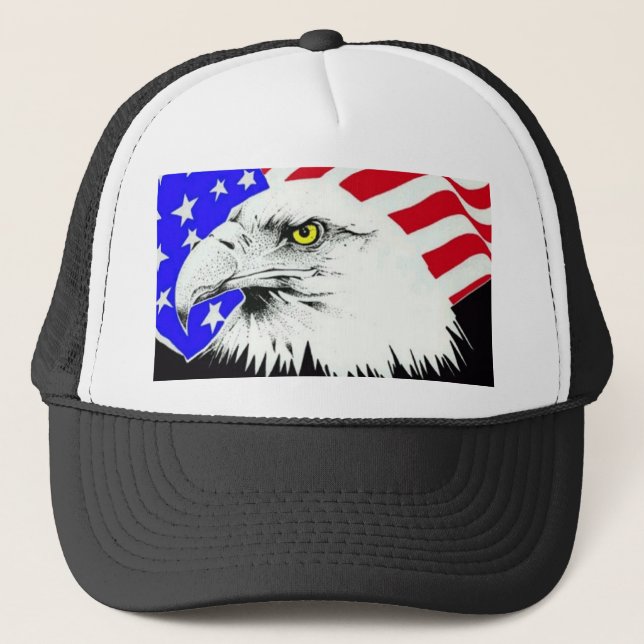 PATRIOTISCHER HUT EAGLESS TRUCKERKAPPE (Vorderseite)