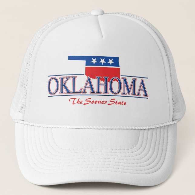 Patriotischer Hut Oklahomas Truckerkappe (Vorderseite)