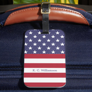 Patriotischer Individuelle Name der amerikanischen Gepäckanhänger