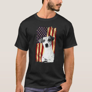 Patriotischer Jack Russell Terrier Usa Flag 4. Jul T-Shirt