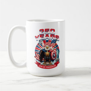 Patriotischer Kaffeebecher 'Jahre der Freiheit' Kaffeetasse