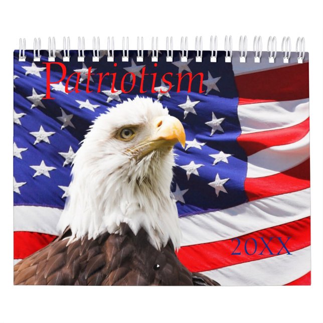 Patriotischer Kalender der USA | Bearbeitbarer Jah (Titelbild)