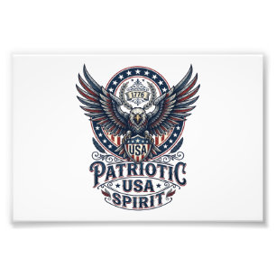 Patriotischer Kampfhabicht Patriotischer Adler & H Fotodruck