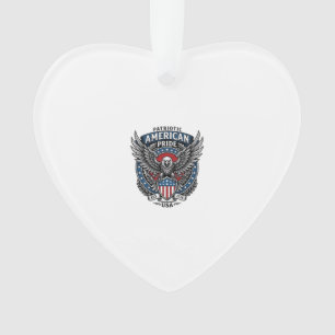 Patriotischer Kampfhabicht Patriotischer Adler & H Ornament