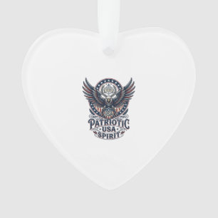 Patriotischer Kampfhabicht Patriotischer Adler & H Ornament