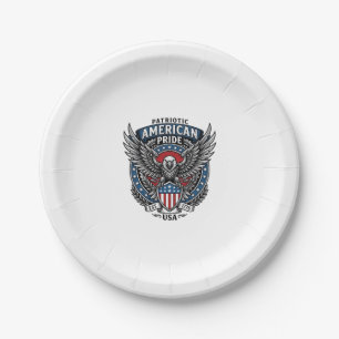 Patriotischer Kampfhabicht Patriotischer Adler & H Pappteller