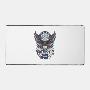 Patriotischer Kampfhabicht Patriotischer Adler & H Schreibtischunterlage