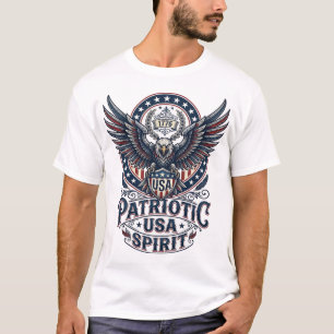 Patriotischer Kampfhabicht Patriotischer Adler & H T-Shirt