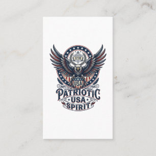 Patriotischer Kampfhabicht Patriotischer Adler & H Visitenkarte