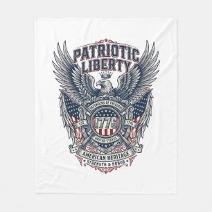 Patriotischer Kampfschild 1776 Militärisch Inspiri Fleecedecke