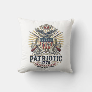 Patriotischer Kampfschild 1776 Militärisch Inspiri Kissen