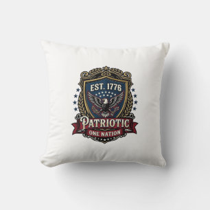 Patriotischer Kampfschild 1776 Militärisch Inspiri Kissen
