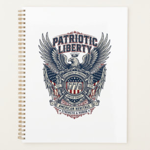 Patriotischer Kampfschild 1776 Militärisch Inspiri Planer