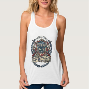 Patriotischer Kampfschild 1776 Militärisch Inspiri Tank Top