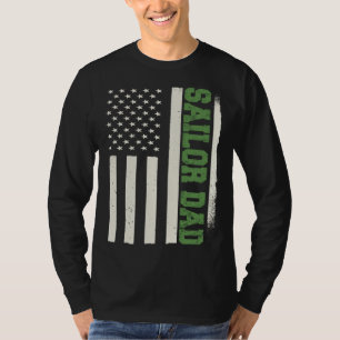 Patriotischer Kapitän Boot Segeln Marine Bootfahre T-Shirt