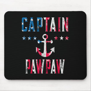 Patriotischer Kapitän Pawpaw Vintage-US-Flagge 4. Mousepad