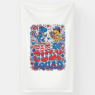 Patriotischer Kawaii Dinosaurier Bester Stiefvater Banner