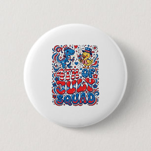 Patriotischer Kawaii-Dinosaurier Bester Stiefvater Button