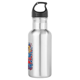 Patriotischer Kawaii Dinosaurier Bester Stiefvater Edelstahlflasche