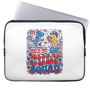 Patriotischer Kawaii-Dinosaurier Bester Stiefvater Laptopschutzhülle