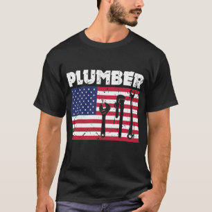 Patriotischer Klempner 4. der T-Shirt