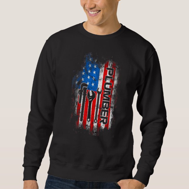 Patriotischer Klempner 4. Juli Klempner Sweatshirt (Vorderseite)