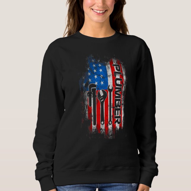 Patriotischer Klempner 4. Juli Klempner Sweatshirt (Vorderseite)