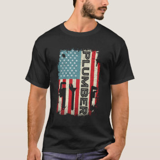 Patriotischer Klempner 4. Juli Klempner T-Shirt
